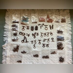 Copper jump rings, lobster claws and clasps